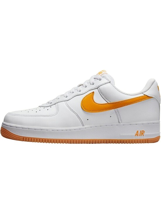 Nike Mens Air Force 1 \'07 Shoes White/University Gold Size 4